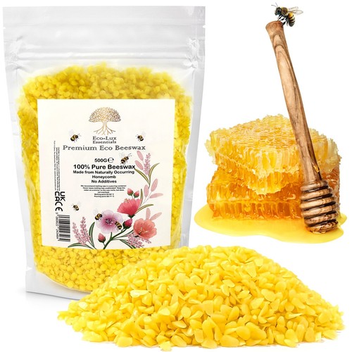 Yellow beeswax pellets - yellow,