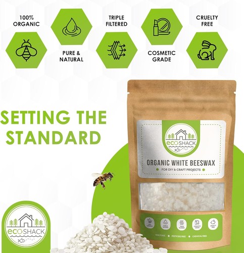 Organic white beeswax pellets - organic,