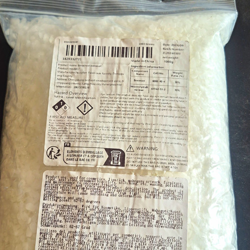 Bleached white beeswax - white,
