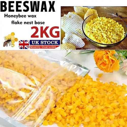 2kg yellow beeswax pellets - 2kg,