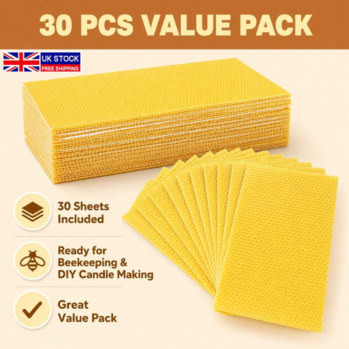 Pack natural beeswax - 30-pack, sheets